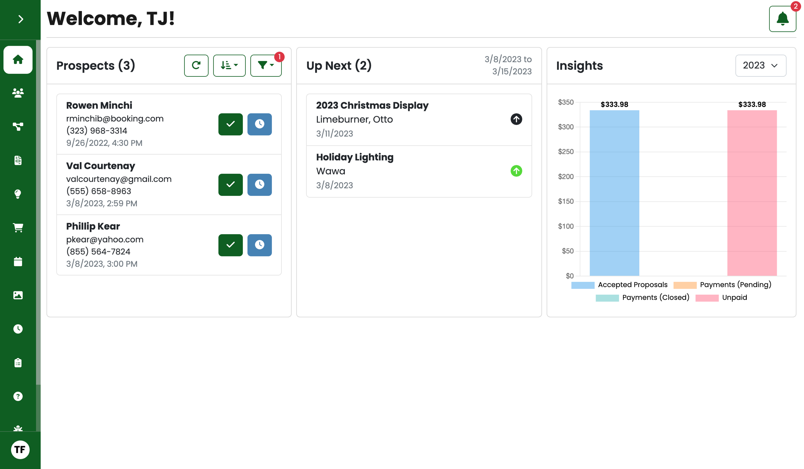 Tinsel Dashboard